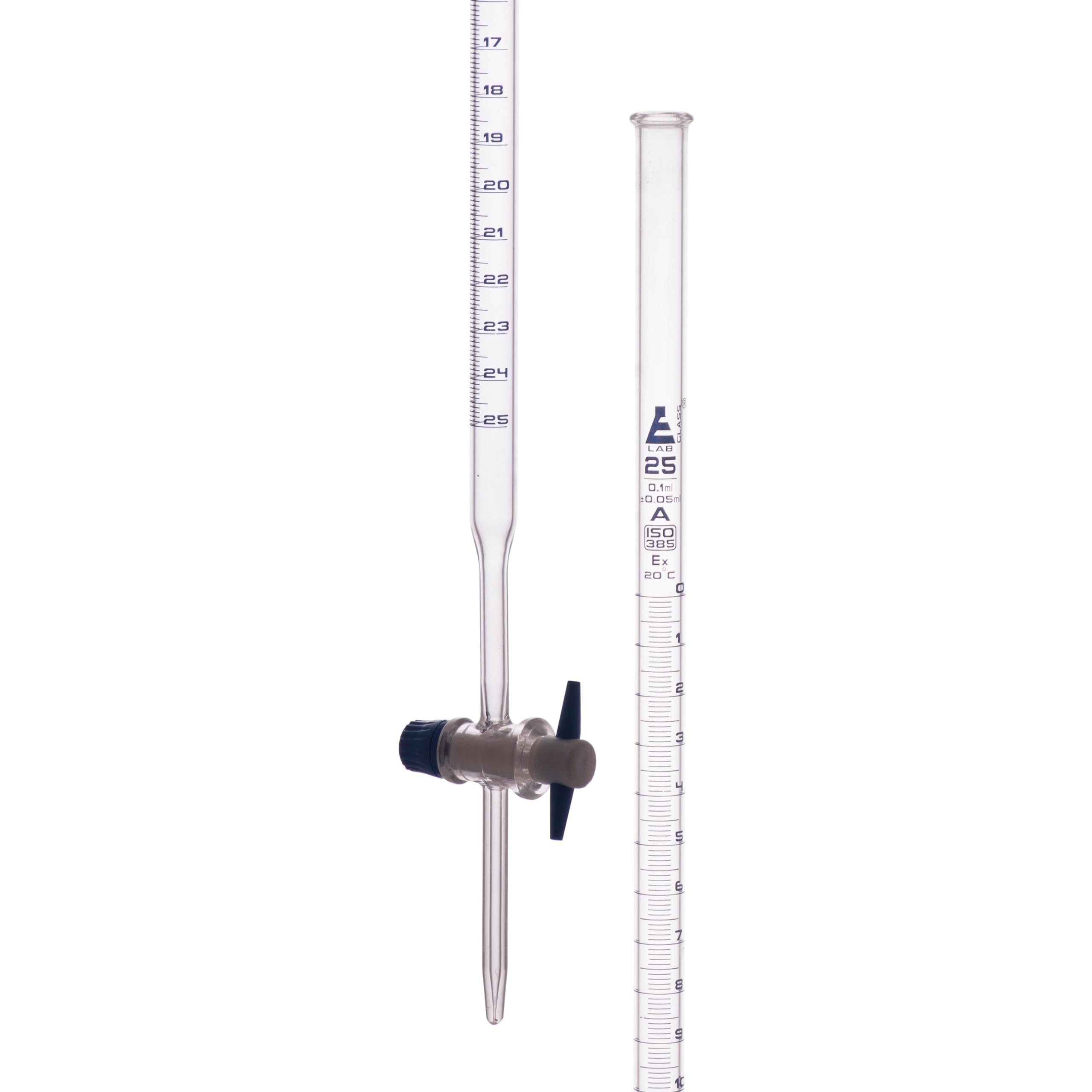 EISCO Borosilicate Burette, Straight Bore, PTFE