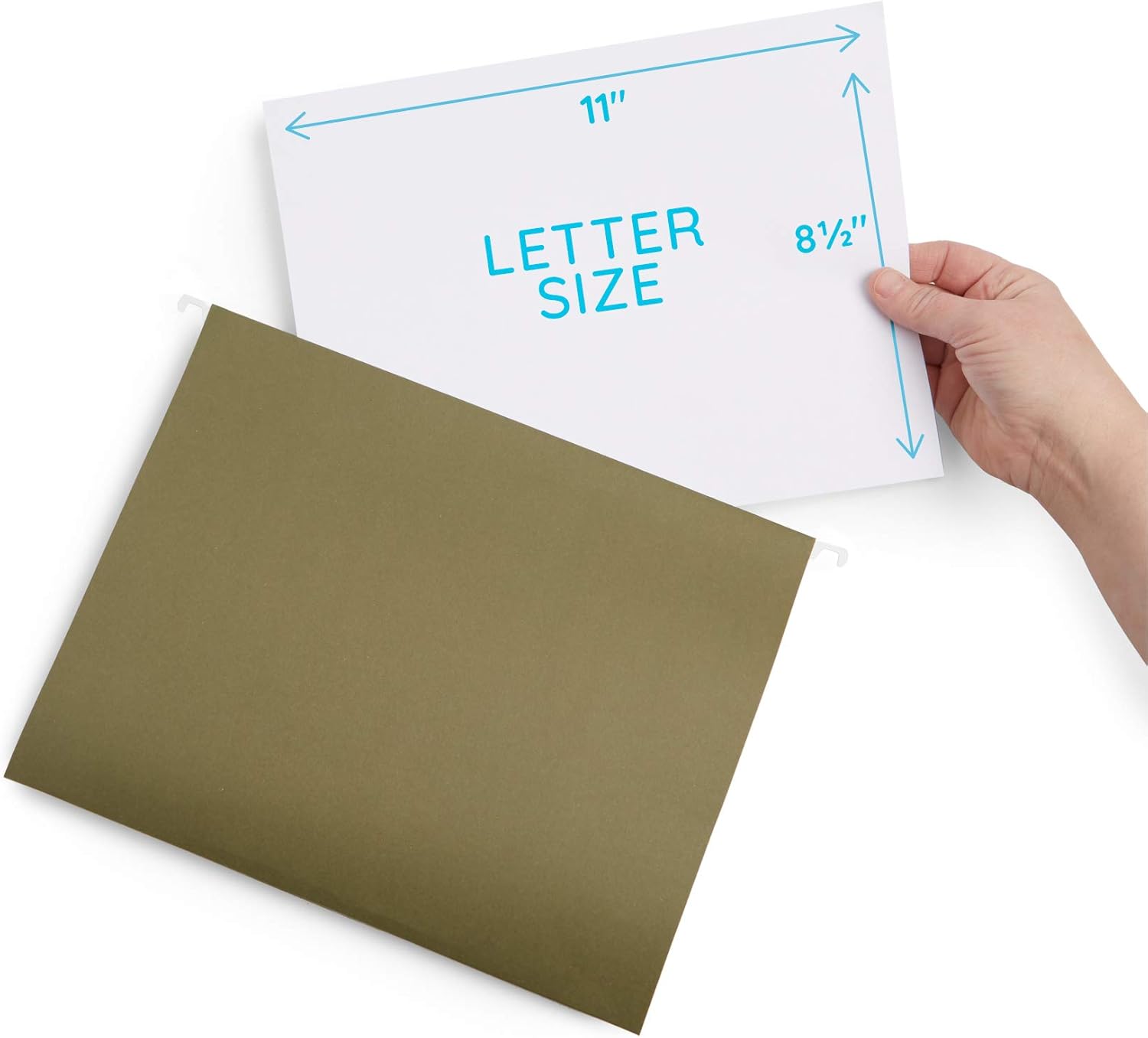 Blue Summit Supplies Extra Capacity Hanging File Folders, 25 Reinforced Hang Folders, Heavy Duty 2 Inch Expansion, Designed for Bulky Files and Charts, Letter Size, Standard Green, 25 Pack : Office Products