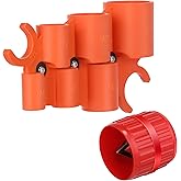 Pipe Depth Gauge and Deburring Tool Kit for 1/4'' - 1'' Tubing | Depth gauge and pipe deburring tool, 1/8'' to 1-5/8'' Reamer Pipe Tubing Chamfer Tool for PVC PPR Brass CPVC PE-RT Aluminum