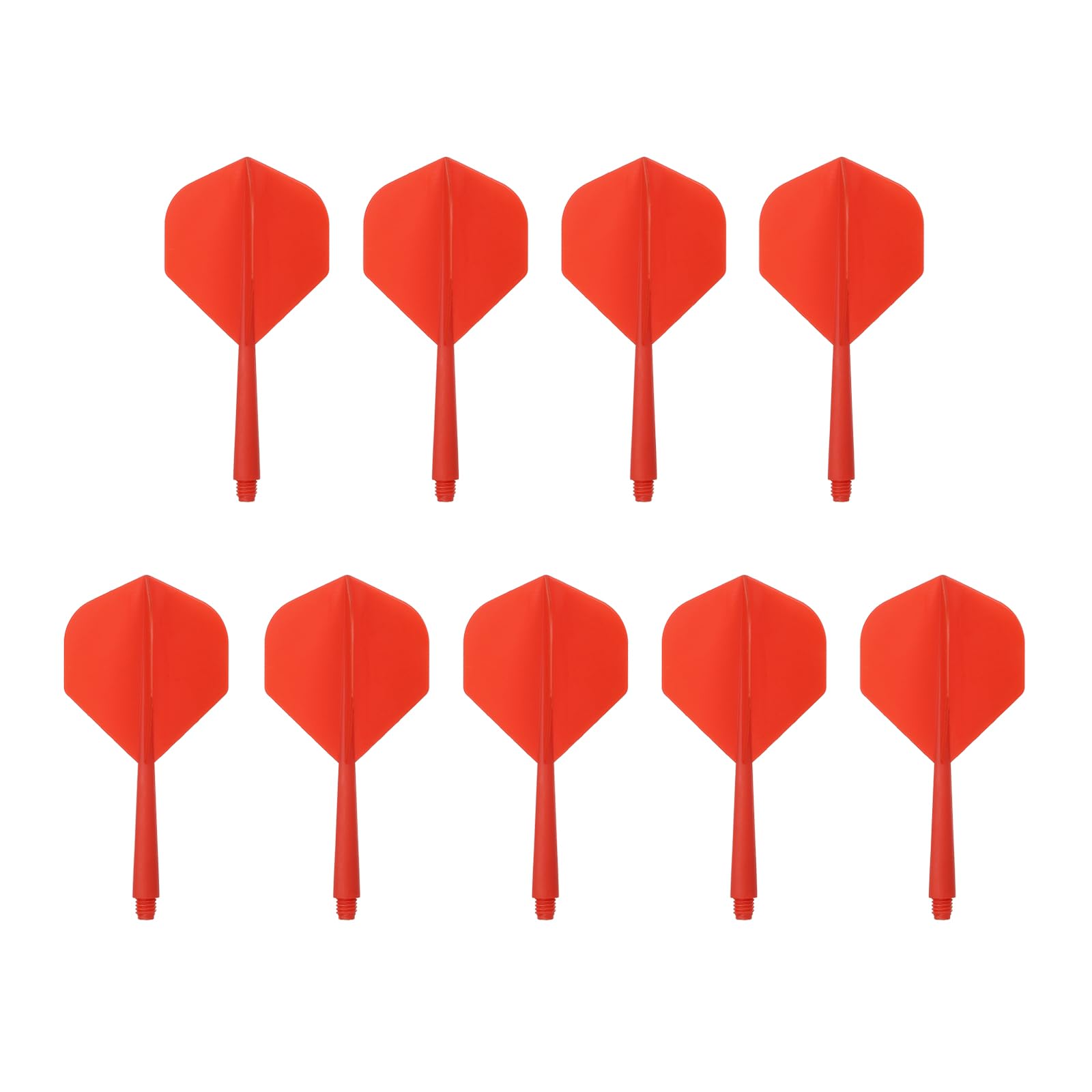 PATIKIL Integrated Dart Shaft and Flights, 9 Pack 2BA Lightweight Plastic Dart Flight Accessory Standard Shape, Red