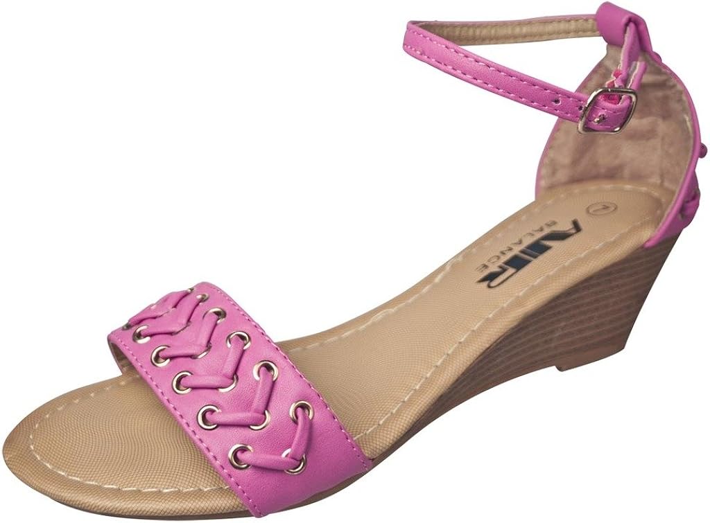 Air Balance Trendy Wedge Ancle Strap Sandals Fuchsia