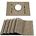 Pauwer Placemats Set of 8 Heat Insulation Stain Resistant Placemat for Dining Table Durable Woven Vinyl Kitchen Table Placemats (Khaki)