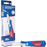 WEICON Cable Stripper No. 4-28 H | Cable stipping Tool with Hooked Blade | Adjustable Cutting Depth | dismantling of Round Ca