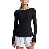 CRZ YOGA Womens Cloudweight Long Sleeve Workout Tops Lightweight Athletic Basic Shirts Soft Casual T-Shirt with Thumb Hole