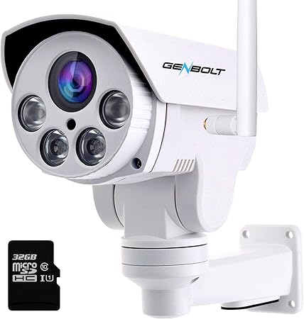 Amazon Co Jp Ptz機能 防犯カメラ ワイヤレス 屋外 Wifi 光学4倍ズーム Genbolt 監視カメラ 1080p Ai人体検知 ネットワークカメラ Onvif 0万画素 回転 Ptz プライバシー保護 国際防水規格ip66防水 遠隔監視 動体検知警報 メールで画像送信 Micro Sdカード録画対応
