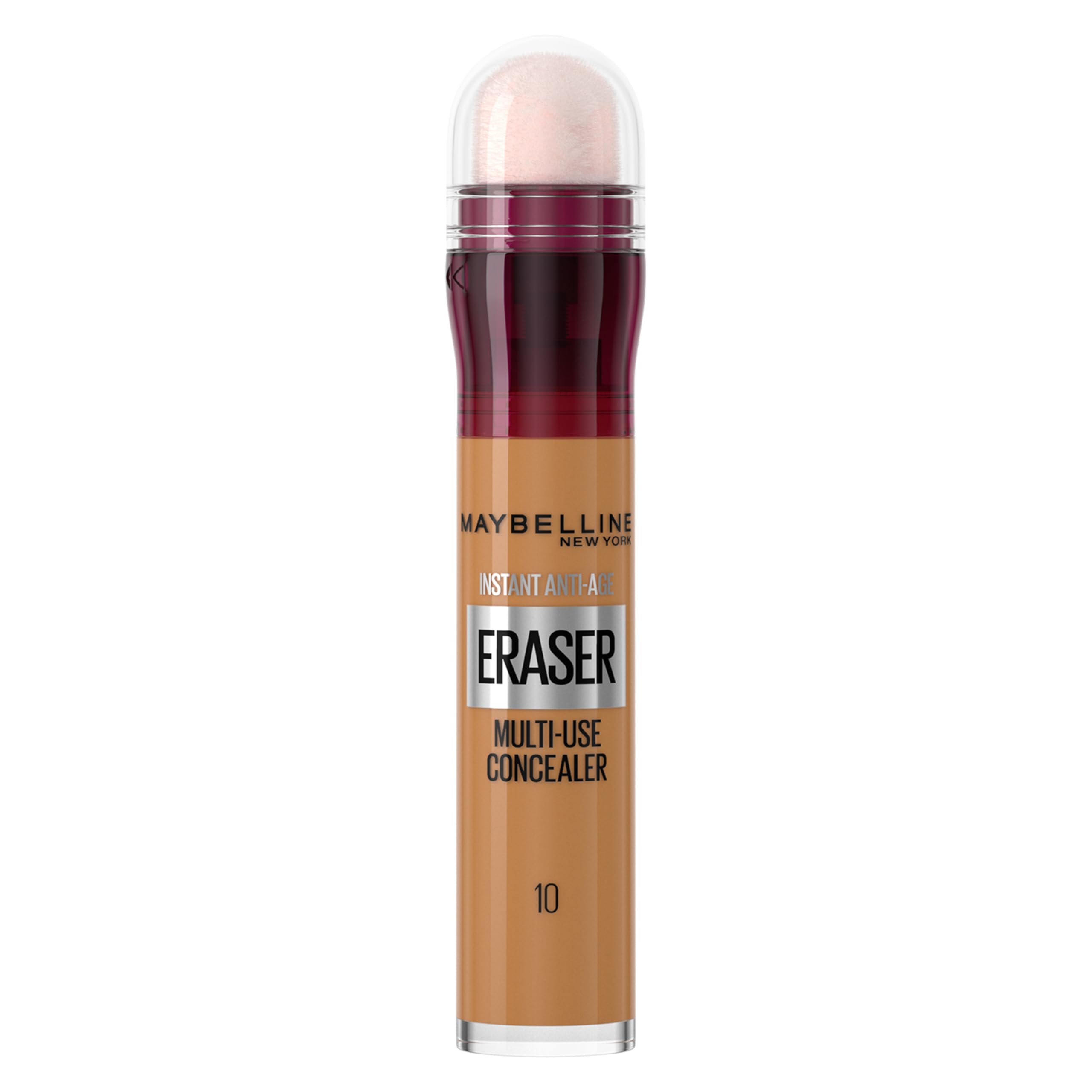 Maybelline Instant Anti-Age Eraser Eye Concealer for Face, Dark Circles, Blemish & Fine Lines Concealer, Full Coverage, Dermatologist Tested, Suitable for Sensitive Skin, Shade: 10 Caramel