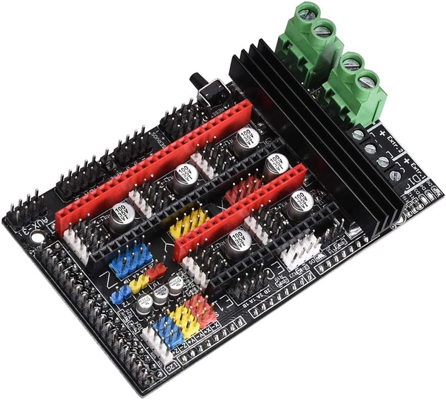KINGPRINT Ramps 1.6 Expansion Control Panel with Heatsink Upgraded Ramps 1.4/1.5 for 3D Printer Board