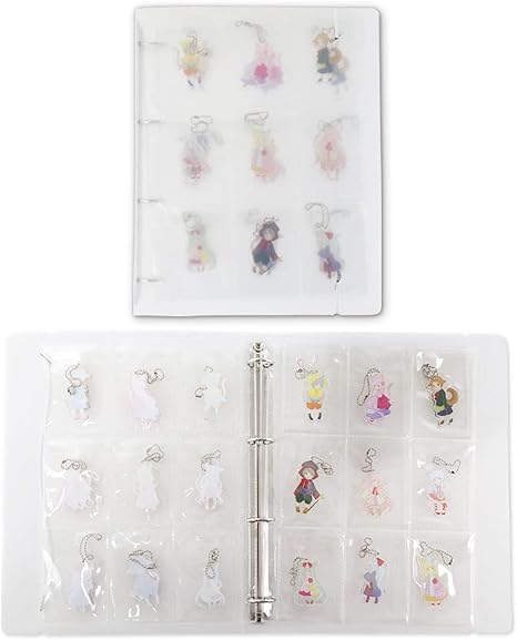 Amazon Unick ラバーストラップ収納ファイル アクリルキーホルダー サイズ54枚収納 ファイル リフィル6枚セット 通販