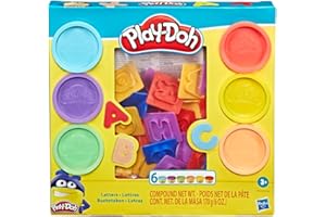 Play-Doh Fundamentals Letters with 26 Letter Stamper Tools and 6 Colors of Play-Doh