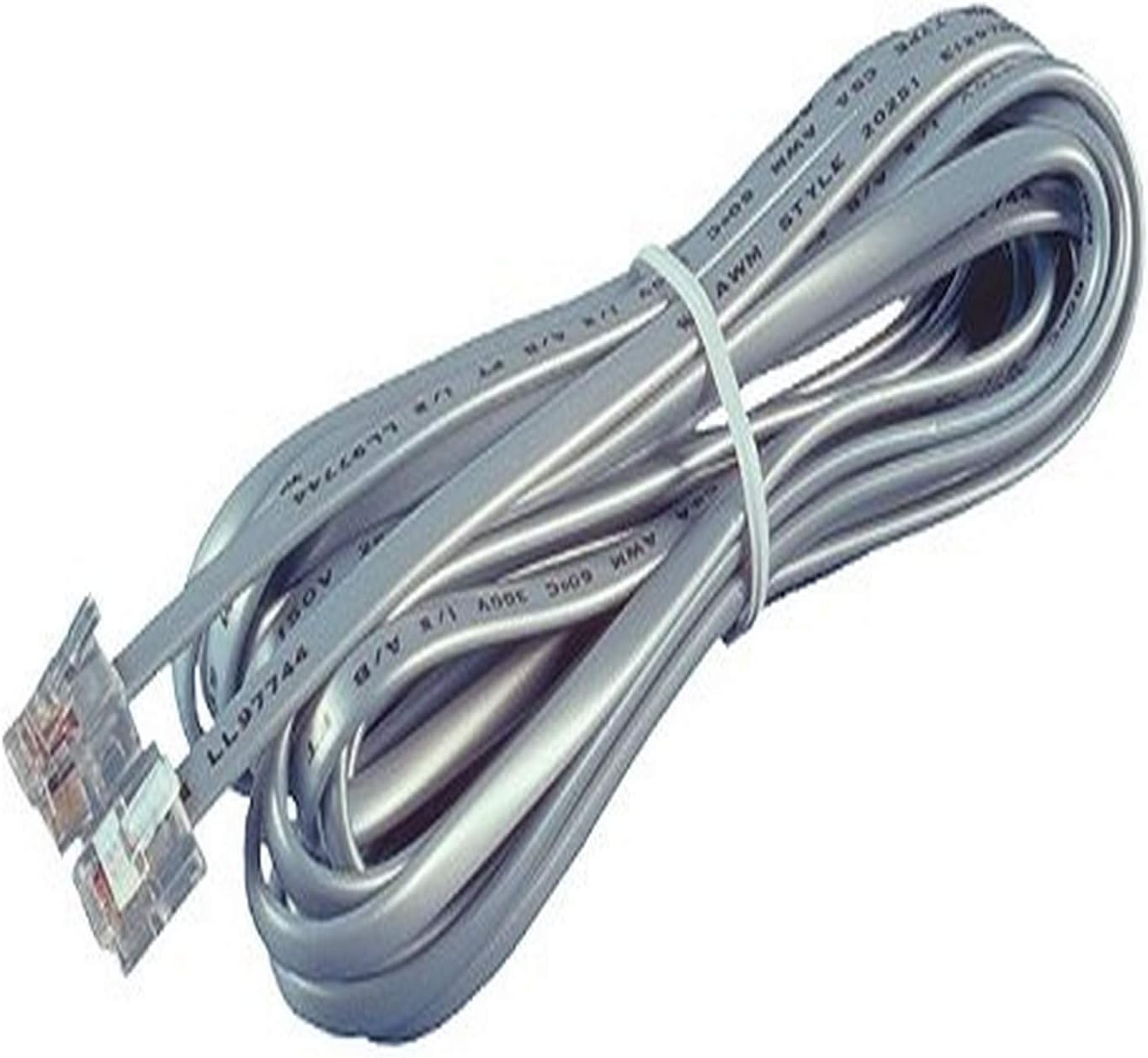Allen Tel AT407 4 Conductor Non-Keyed Full Modular Line Cord, 7-Foot Length