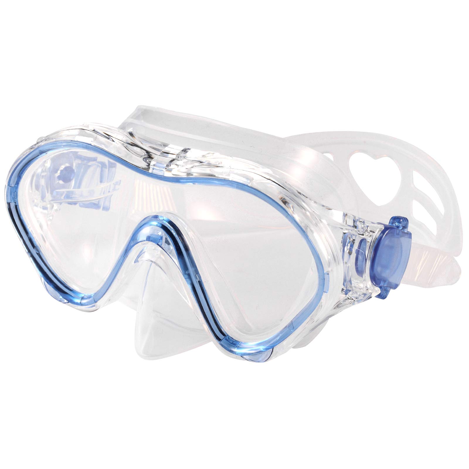 Yizerel Kids Swim Mask, Swimming Goggles with Nose Cover, Snorkel Gear Scuba Diving Snorkeling, Anti-Fog UV Protection Lens Waterproof Socket 180° View Angle Face Mask for Youth Children Junior Teens