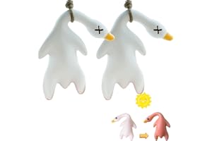 FMNGOP Car Color Changing Roast Duck Creative Pendant, Cute Duck Creative Interior Decoration, Cute Duck Pendant，Fun Mirror Hanging Ornament (2pcs)