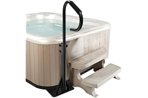 KODOM Hot Tub Handrail 57’’H, Spa Side Handrail with Slide-Under Mounting Base, 600 LBS Load Spa Side Under Mount Rail with Sponge Rubber Grip for Indoor & Outdoor Bath