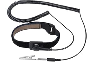 STREBITO Anti Static Wrist Strap, 11" Adjustable Antistatic Wrist Band Grounding Bracelet ESD Wrist Strap with Alligator Clip, Extra Long Cord Electronics Repair Tool for Laptop Computer PC Building