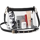 Wuflyover Clear Bag for Stadium Events, Clear Purses for Women, Stadium Approved Crossbody Bag