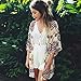 Vintage Women Girls Floral Print Long Loose Kimono Jacket Coat Cardigan Blouses (L, Sunshine)
