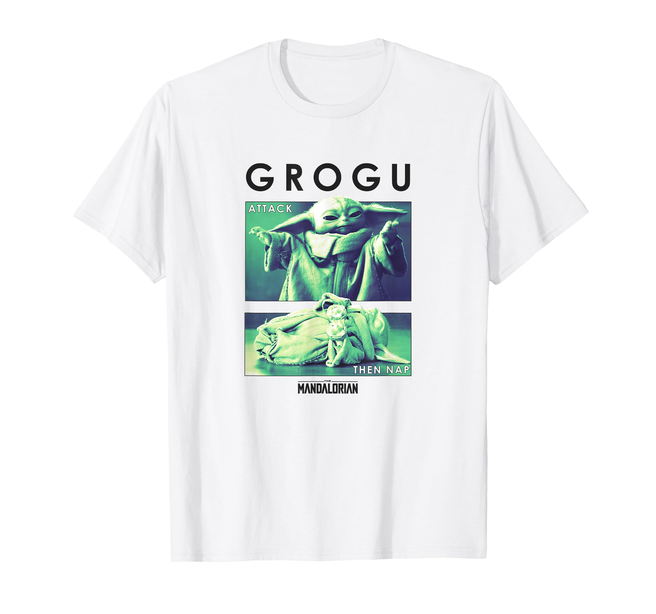 Star Wars: The Mandalorian Grogu Attack Then Nap R14 T-Shirt