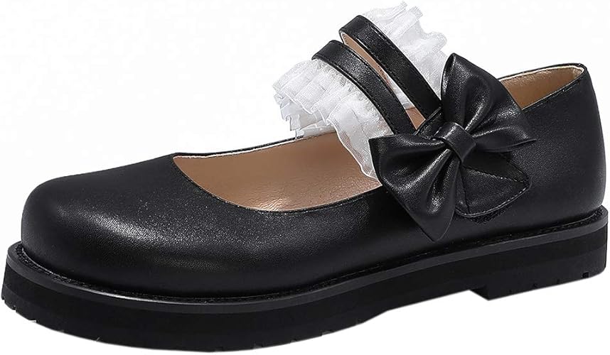 Amazon Nonbrand Kosekoci フォーマル シューズ 女の子 かわいい パンプス リボン ロリータ靴 ぺたんこ 子供靴 Nonbrand パンプス