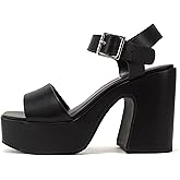 Soda Launch ~ Women Open Toe Ankle Strap Platform Chunky High Heeled Sandal