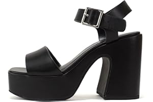 Soda Launch ~ Women Open Toe Ankle Strap Platform Chunky High Heeled Sandal
