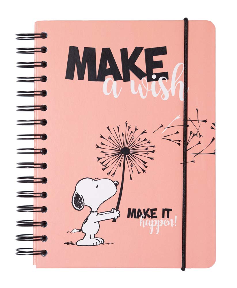 Grupo Erik A5 Notebook Hardback - Snoopy Stationery Supplies | Bullet Journal, Dotted Notebook A5 Sketchbook | Dog Stationery Gifts Under 10 Pounds, Snoopy Gifts For Dog Lovers