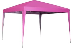 OUTDOOR BASIC 10 x 10 ft Pop-Up Canopy Tent Gazebo for Beach Tailgating Party (Pink2)
