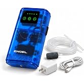 ENGEL Ultra Quiet Lithium-Ion USB Rechargeable Live Bait Aerator Pump &amp; Bubbler with Universal Clip fits Most Bait Buckets