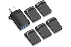 EASTBULL 16GB USB 2.0 Small Flash Drives 5 Pack with A USB-C Adapter, FAT32 Mini USB Drives Small Thumb Drive 16 GB for Data 