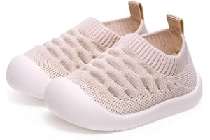 DUBUTO Baby Shoes Boys Girls Breathable Non-Skid Walking Sock Shoes First Walking Shoes With Soft Rubber Sole Infant Toddler Slipper Sneaker