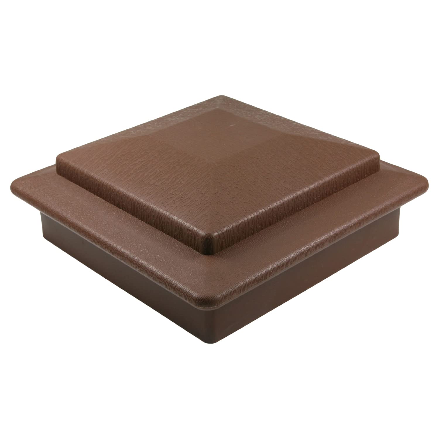 MroMax Fence Post Plastic Cap Pick New Wood Fence Post Caps for Pressure Treated Wood for Mailbox Lamp Post Deck Dock Piling Caps 1Pcs Brown 150x150mm