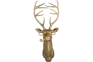 UITWMKTG Gold Animal Head Wall Decor Wall Sculpture Home Decor Statue for Living Room Office Bedroom Modern Decor for Men Women Deer