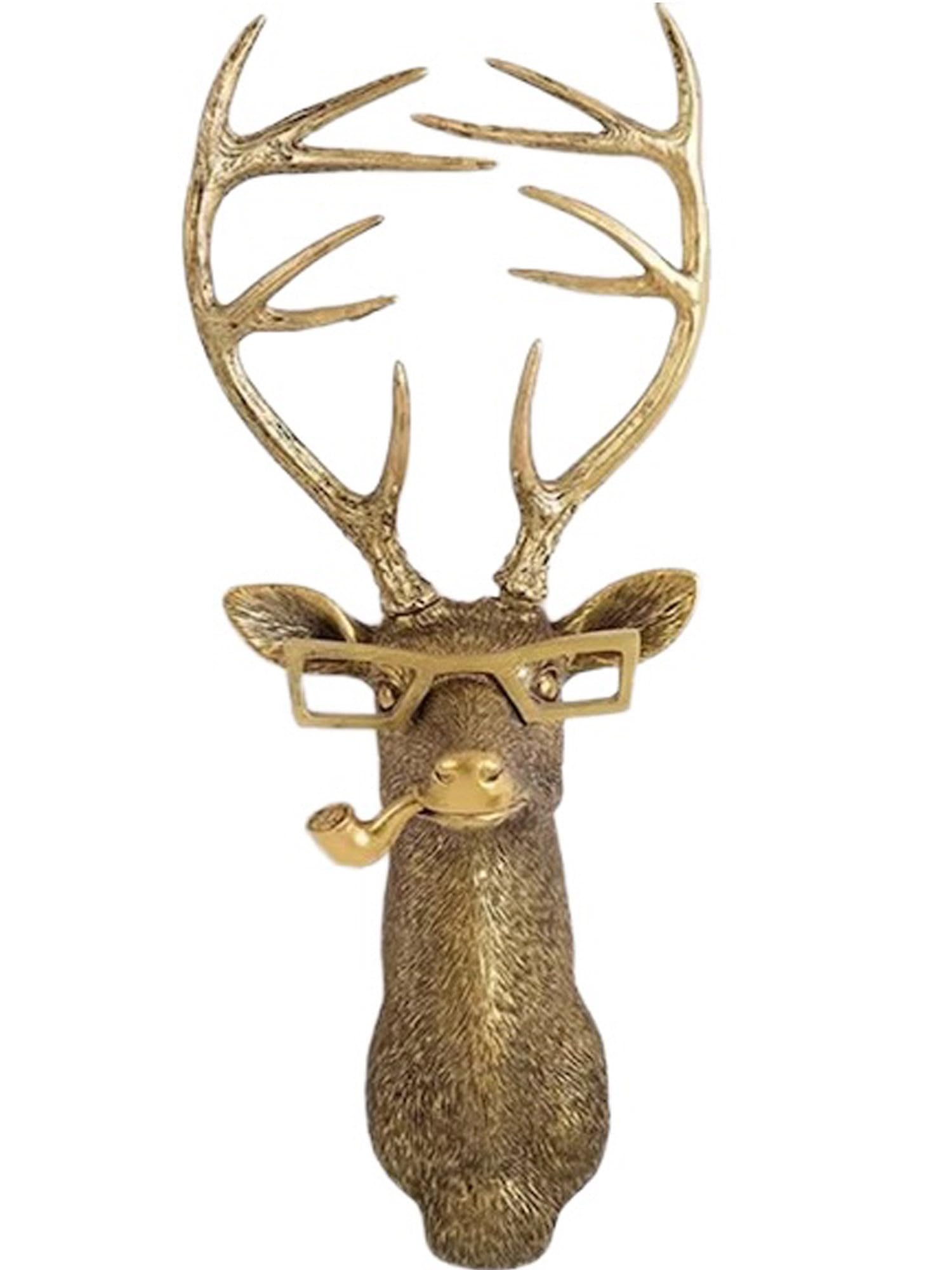 Photo 1 of UITWMKTG Gold Animal Head Wall Decor Wall Sculpture Home Decor Statue for Living Room Office Bedroom Modern Decor for Men Women Deer