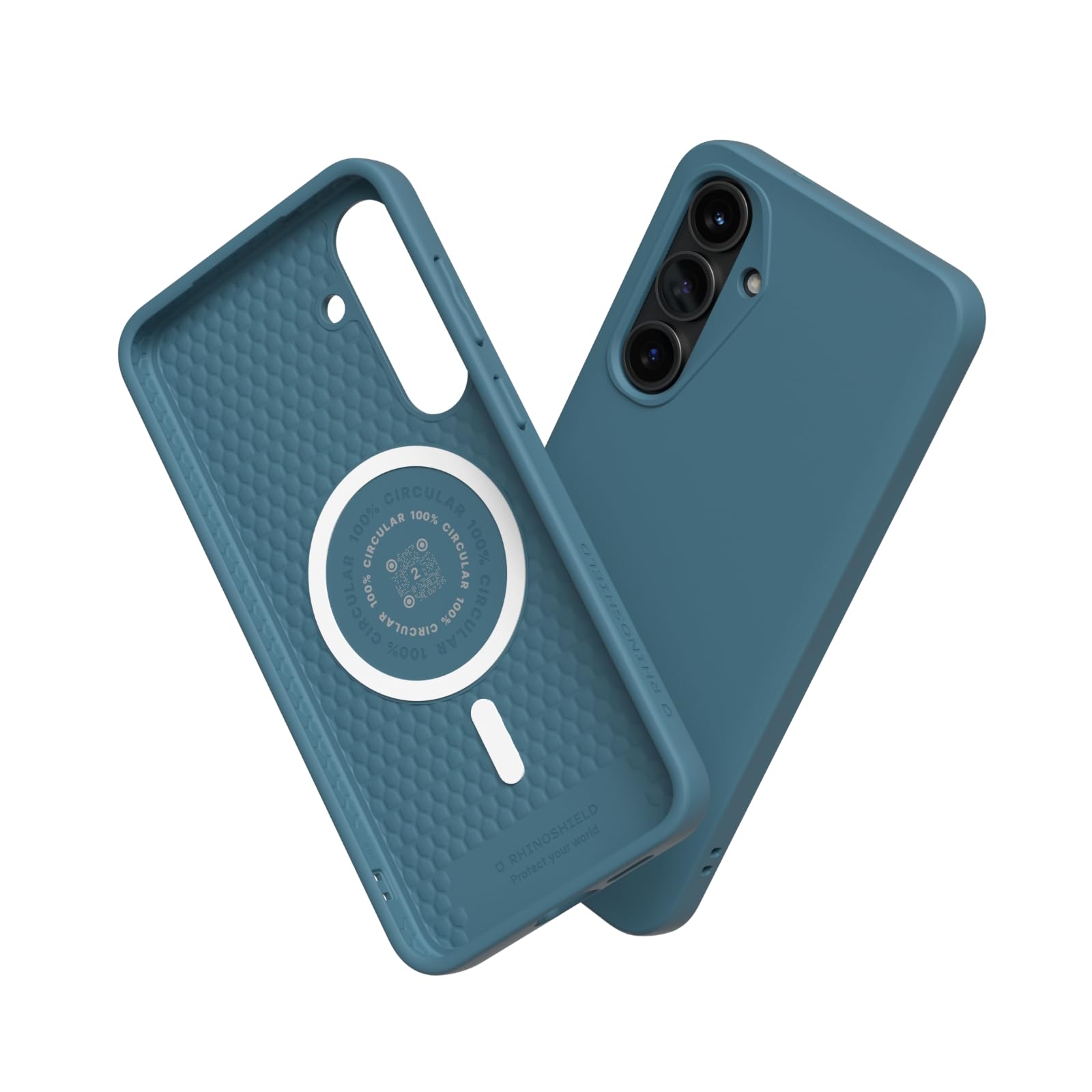 Photo 1 of RhinoShield SolidSuit Case Compatible with Magsafe for Galaxy S25 Plus | Shock Absorbent Slim Design Protective Cover with Premium Matte Finish 3.5M / 11ft Drop Protection - Ocean Blue