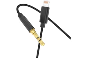 1PACK Phone AUX Cord – 3.3ft Lighting to 3.5mm Audio Cable, Male Aux Stereo Headphone Jack Adapter Compatible with Phone 14, 