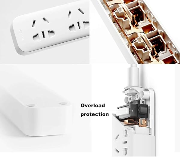 Smart Home Toma de corriente electrnica de carga rpida 3 USB 3 tomas Extensin de interfaz de enchufe estndar UE Reino Unido Color White Standard UK Plug
