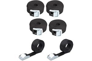 6 Pack Tie Down Straps,2.5M Heavy Duty Tensioning Belts, Adjustable Cargo Straps Ratchet Straps, Strap with Buckle, Lashing S