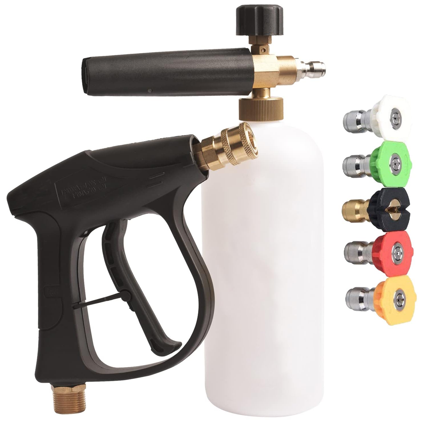 Unifizz X-999 High Pressure Washer Gun Snow Foam Lance Foam Cannon Foam Blaster with 5 Pressure Washer Nozzles - Professional Cleaning Tool for Cars, Floors, Windows
