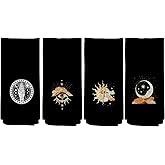 NEGIGA Mystical Tarot Witch Kitchen Towels 16x24 Set of 4, Gifts for Tarot Lovers, Witchy Gifts for Women, Celestial Witchy Kitchen Bathroom Decor, Tarot Decor, Sun Moon Stars Decor