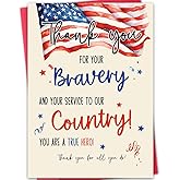 Bestmelo Veterans Day Card,Military Retirement Gifts,Thank You for Veterans Military