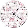 Rope Clock Large Modern Wooden Round Clock Silent Non Ticking RED and White Clock Battery Operated Clock Home Decor… 61vZ8G %2Bz6L