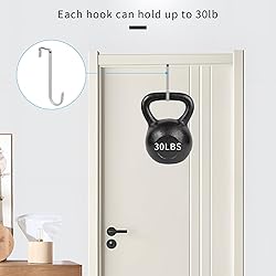 FYY Over The Door Hooks - 4 Pack Upgraded Long Door