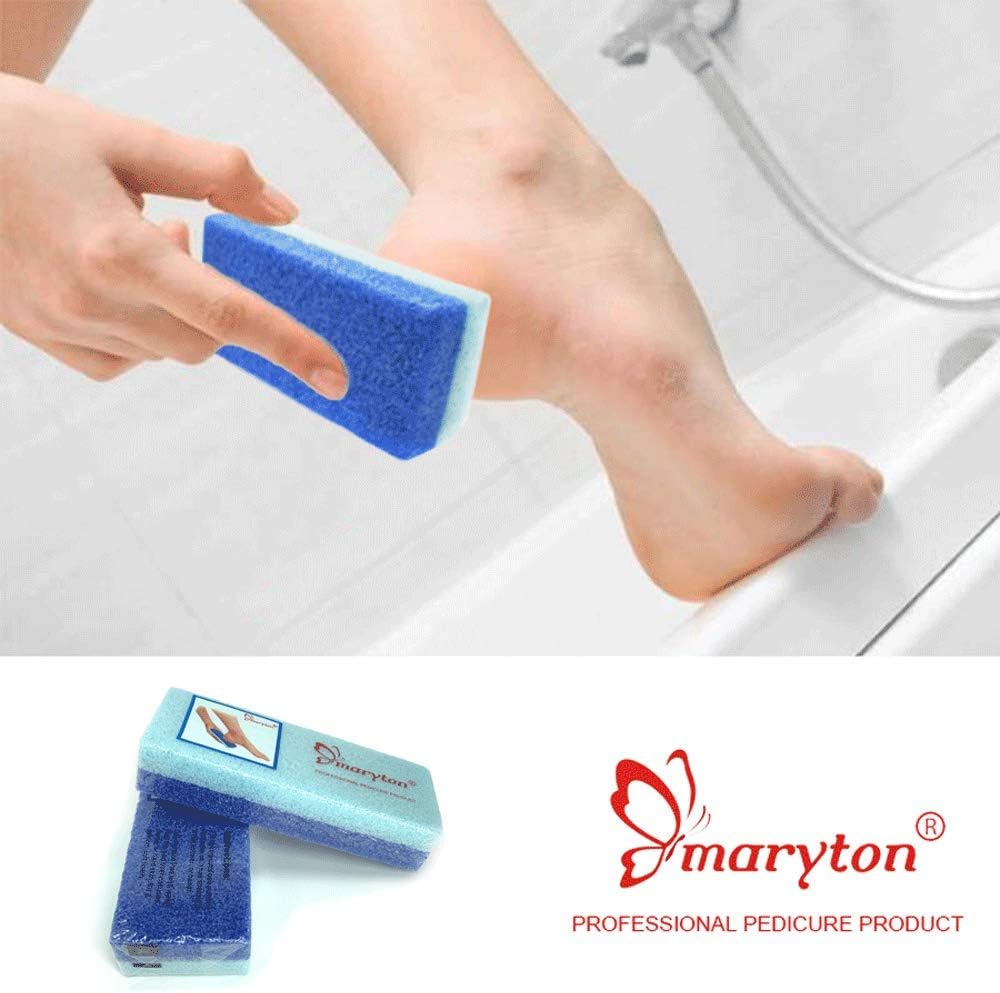 Maryton Foot Exfoliator File Scrubber Sponge Pedicure Tool Callus Remover 2pcs: Health & Personal Care