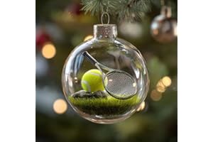 2026 Sports Holiday Ornament,3D Crystal Sports Christmas Tree Ornaments with Micro Scenes,Football Miniature in Clear Christm