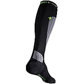 DISSENT Unisex Gfx Compression Dl High-performance Low-profile Padded Warm Over the Calf All-day Merino Wool Ski Socks