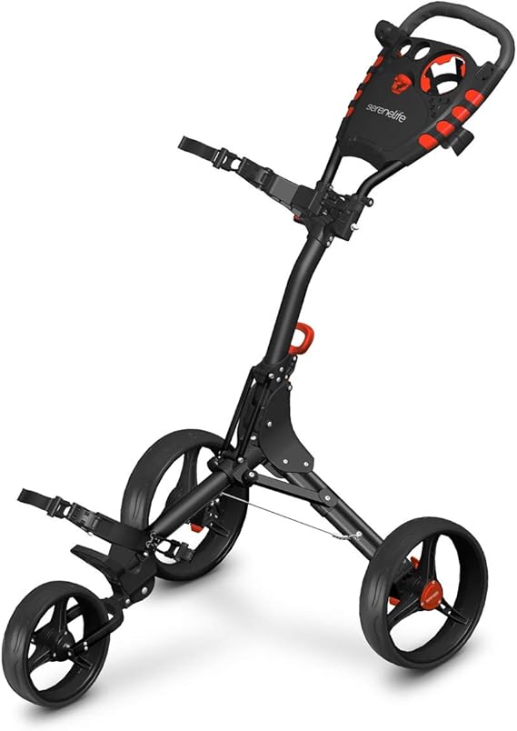 3 Wheel Golf Push Cart Lightweight Folding Golf Walking