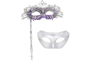 IETANG Couple Mask Half Venetian Masquerade Ball Mask Party Costume Accessory