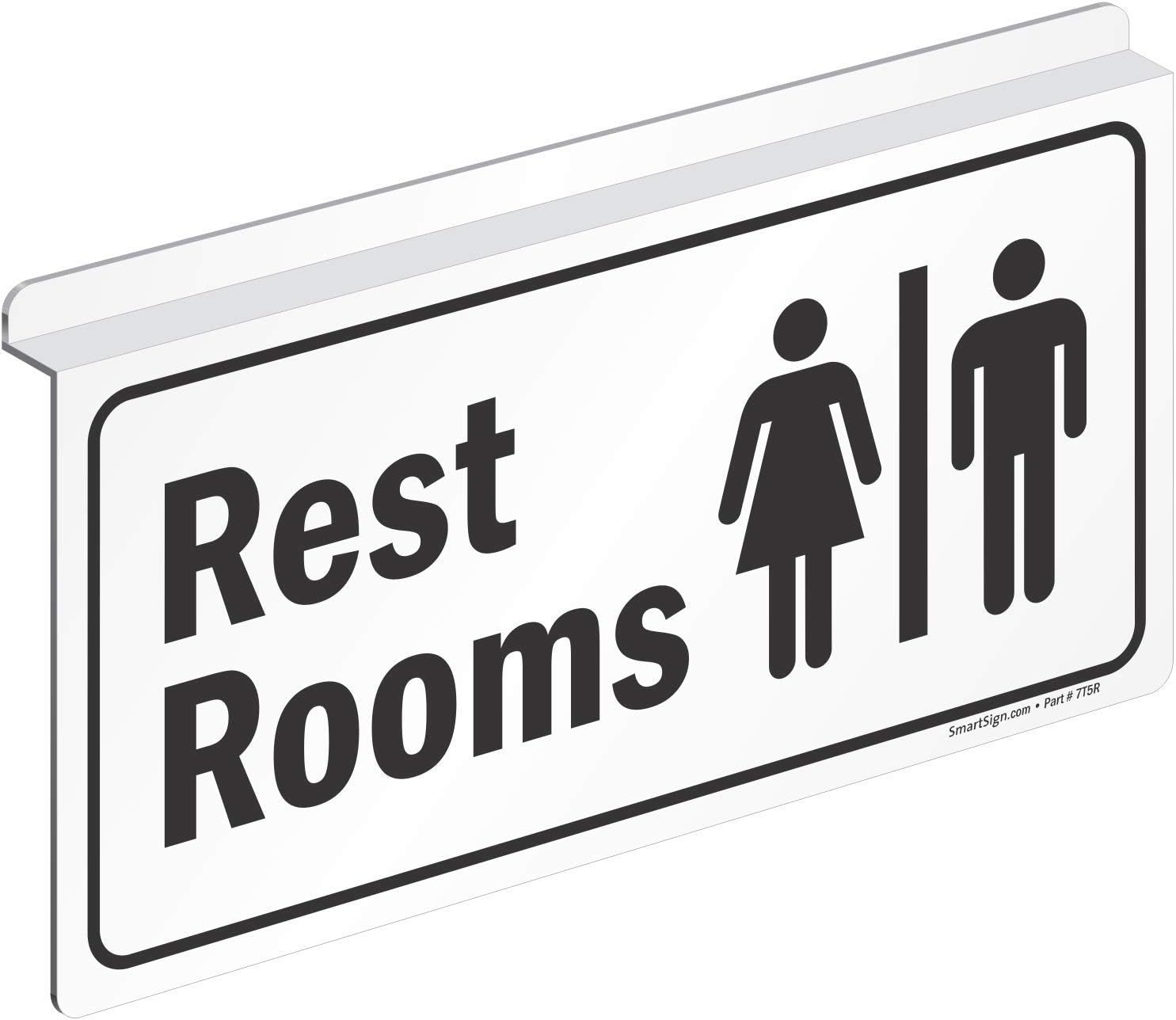 Amazon Com Smartsign Rest Rooms Ceiling Z Sign 6 X 12