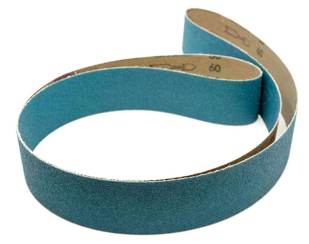 Benchmark Abrasives 2" x 72" Metal Grinding Zirconia Sanding Belts for Back stand Belt Grinders, Knife Belt Sanders, Benchstand Grinders Sanding Belt (6 Pack) - 40 Grit