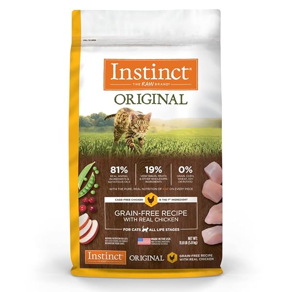 INSTINCT ORIGINAL DRY CAT FOOD, RAW COATED KIBBLE,...