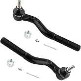 WEDOAUTO 2Pcs Front Outer Tie Rods End Links Left Driver &amp; Right Passenger Fit For Jeep Wrangler 2007-2017, For Jeep Wrangler JK 2018 Replace# ES800594 ES800593